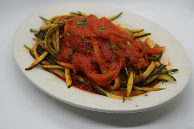 Zucchini Linguine Pasta.
