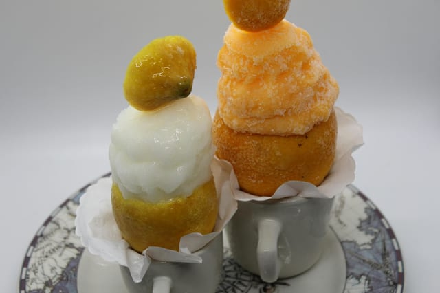 Assorted Fruit Sorbet.