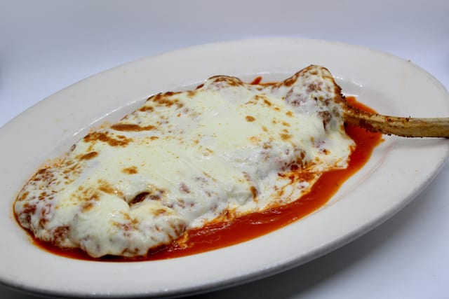 Veal Chop Parmigiana.